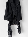 LIMI FEU - late 2000s VEST GILET WITH DETACHABLE TULLE HEM