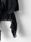 LIMI FEU - late 2000s VEST GILET WITH DETACHABLE TULLE HEM