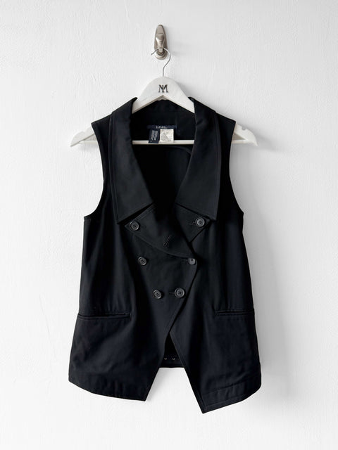 LIMI FEU - late 2000s VEST GILET WITH DETACHABLE TULLE HEM