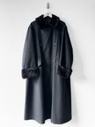 YOHJI YAMAMOTO - A/W 1996 DOUBLE BREASTED LONG FUR COAT