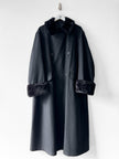 YOHJI YAMAMOTO - A/W 1996 DOUBLE BREASTED LONG FUR COAT