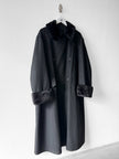 YOHJI YAMAMOTO - A/W 1996 DOUBLE BREASTED LONG FUR COAT