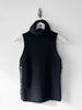 GUCCI by TOM FORD - F/W 2003 CHUNKY KNIT VEST TOP WITH LEATHER TRIMMED SIDE SLITS AND HOOK DETAILS