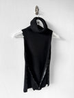 GUCCI by TOM FORD - F/W 2003 CHUNKY KNIT VEST TOP WITH LEATHER TRIMMED SIDE SLITS AND HOOK DETAILS