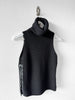 GUCCI by TOM FORD - F/W 2003 CHUNKY KNIT VEST TOP WITH LEATHER TRIMMED SIDE SLITS AND HOOK DETAILS