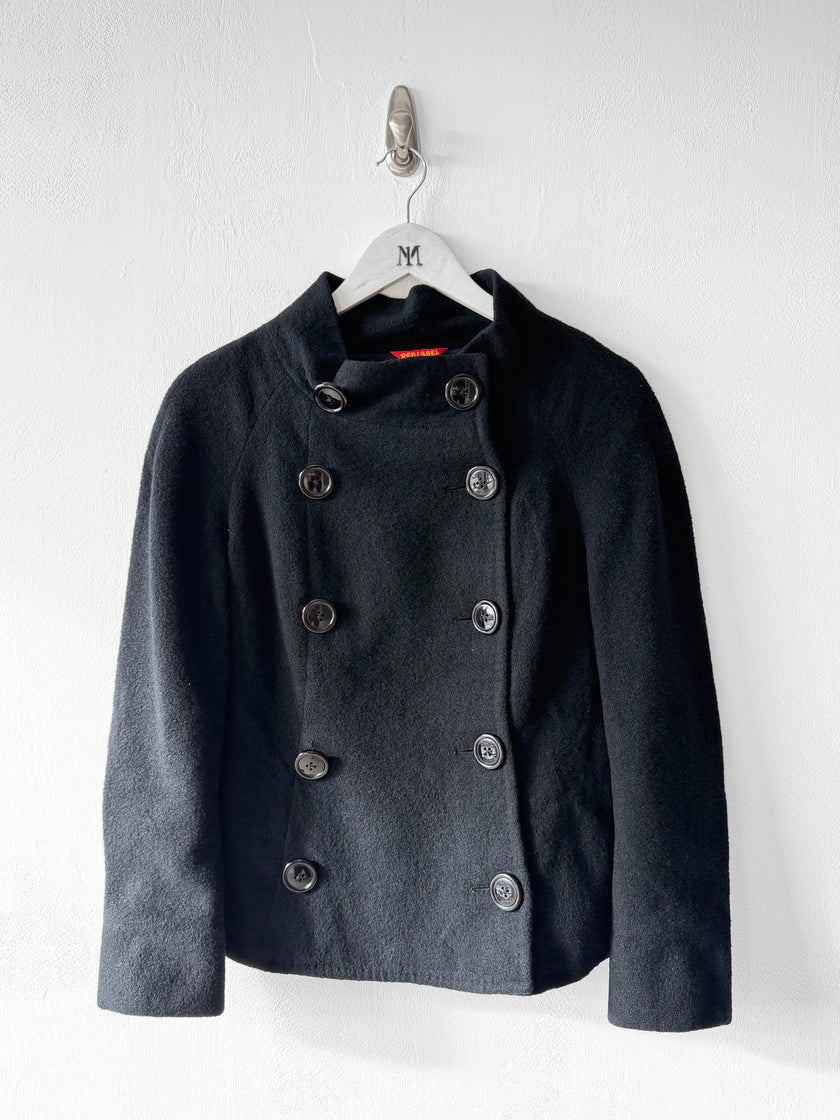VIVIENNE WESTWOOD RED LABEL - early 2000s DOUBLE BREASTED WOOL JACKET WITH LONGER FRONT