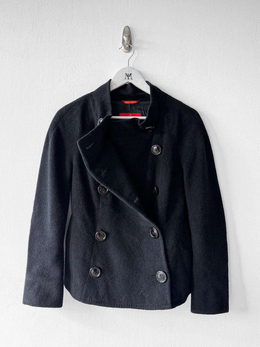 VIVIENNE WESTWOOD RED LABEL - early 2000s DOUBLE BREASTED WOOL JACKET WITH LONGER FRONT