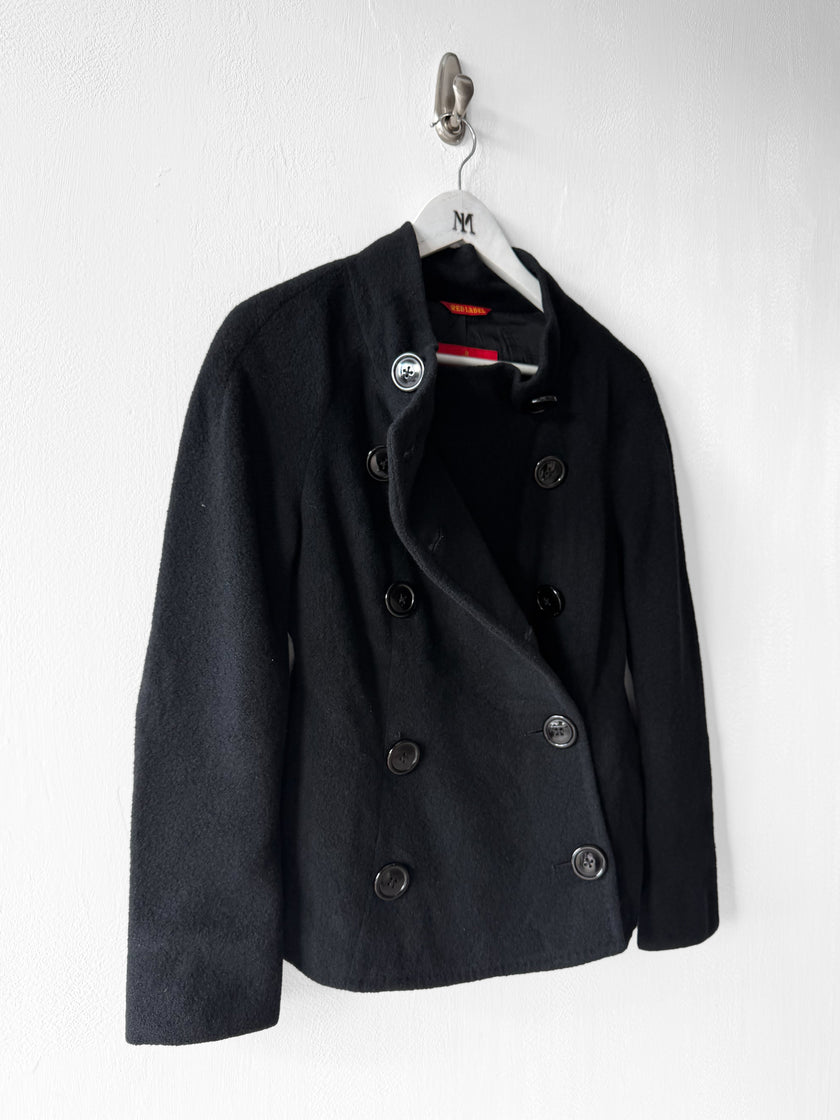 VIVIENNE WESTWOOD RED LABEL - early 2000s DOUBLE BREASTED WOOL JACKET WITH LONGER FRONT