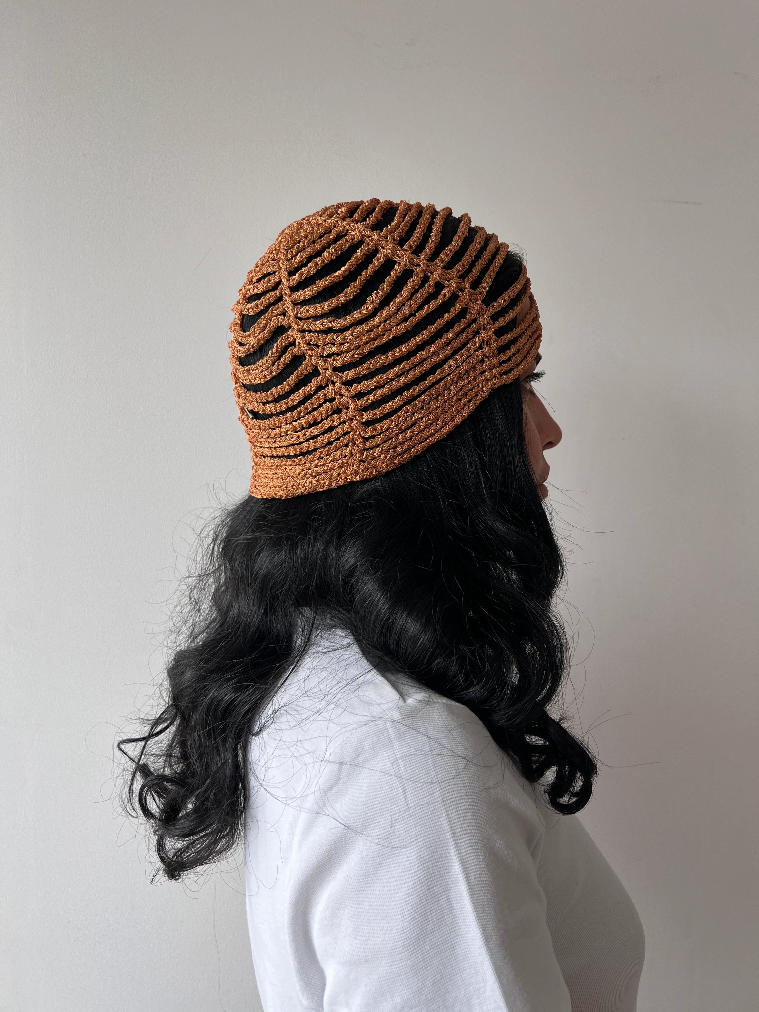 ISSEY MIYAKE 2000s CROCHET OPEN-WEAVE HAT