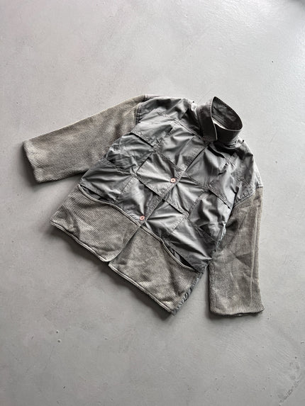 ICEBERG BY JC DE CASTELBAJAC 1980s HYBRID KNIT NYLON JACKET