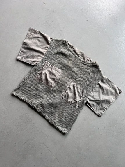 ICEBERG BY JC DE CASTELBAJAC 1980s HYBRID KNIT NYLON T-SHIRT