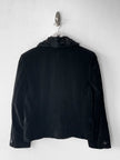 COMME DES GARÇONS - 1990s VELVET BLAZER WITH FLORAL APPLIQUÉ COLLAR