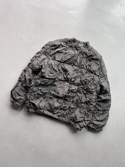 LAURA BIAGIOTTI - 1980s CRINKLED SILK PADDED JACKET