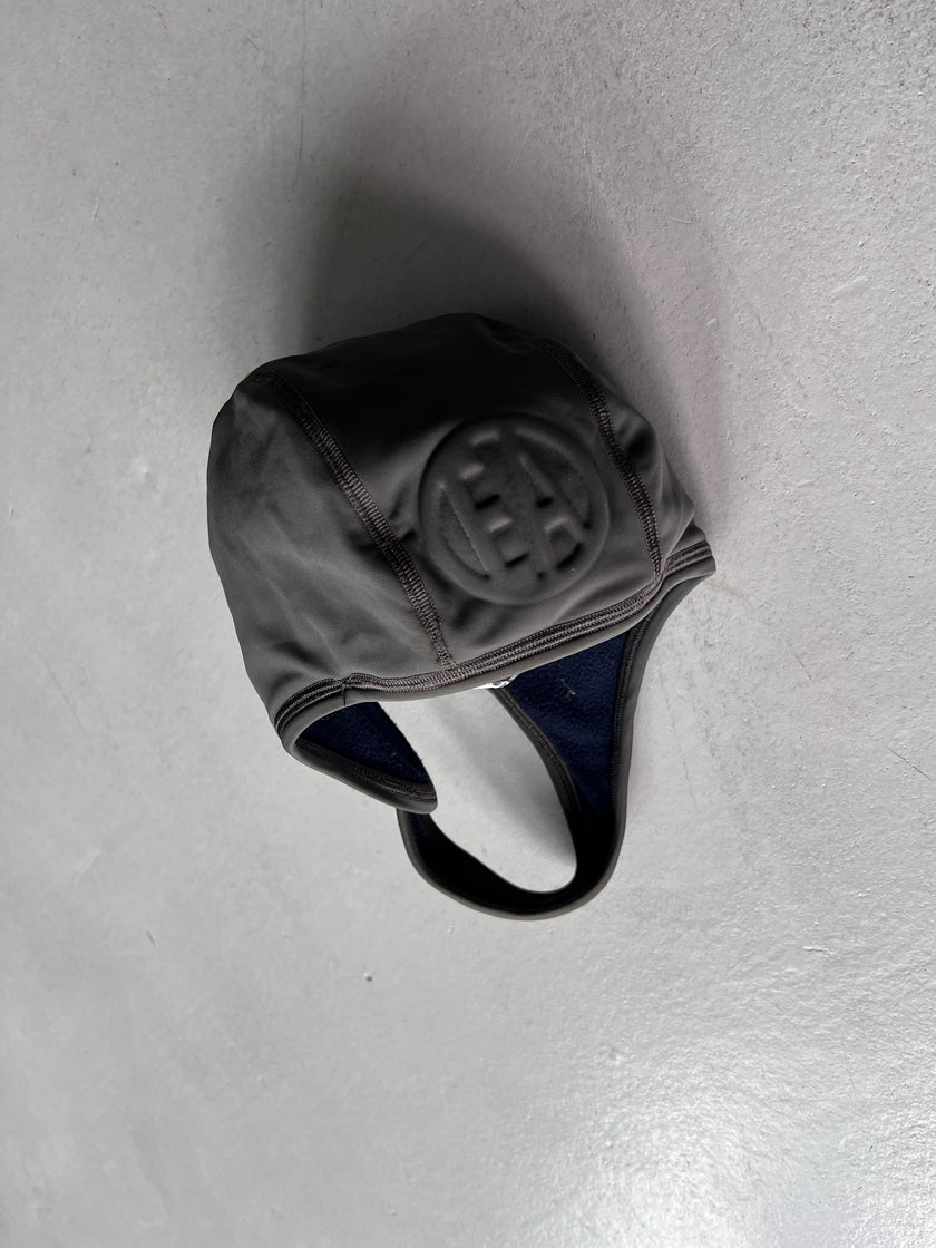 EMPORIO ARMANI - 2000s EMBOSSED LOGO EAR FLAP CAP
