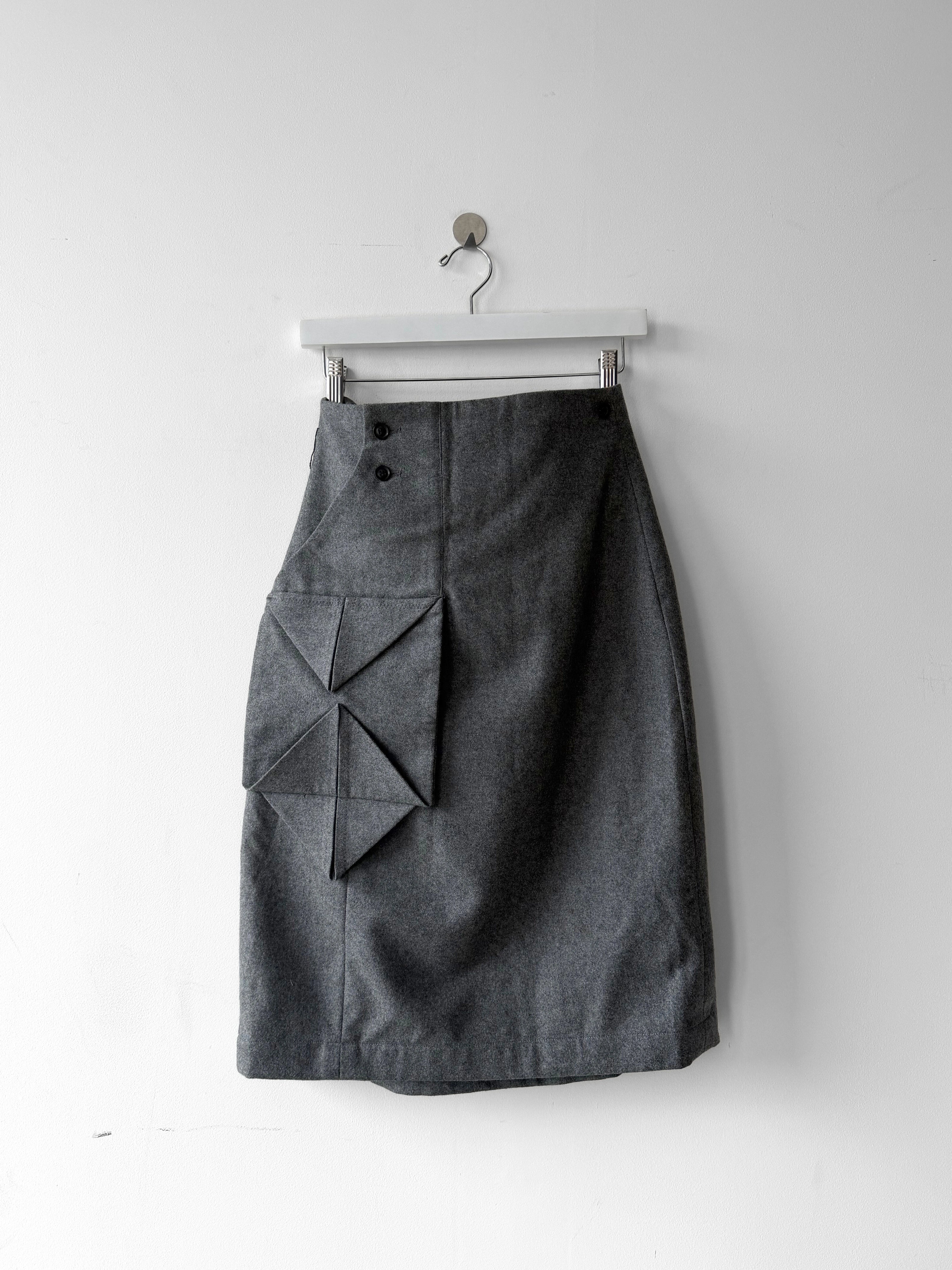 YOHJI YAMAMOTO 1990s WOOL SKIRT