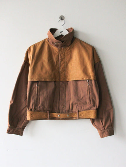 MANI BY GIORGIO ARMANI EARLY 1980s PANELED LEATHER JACKET