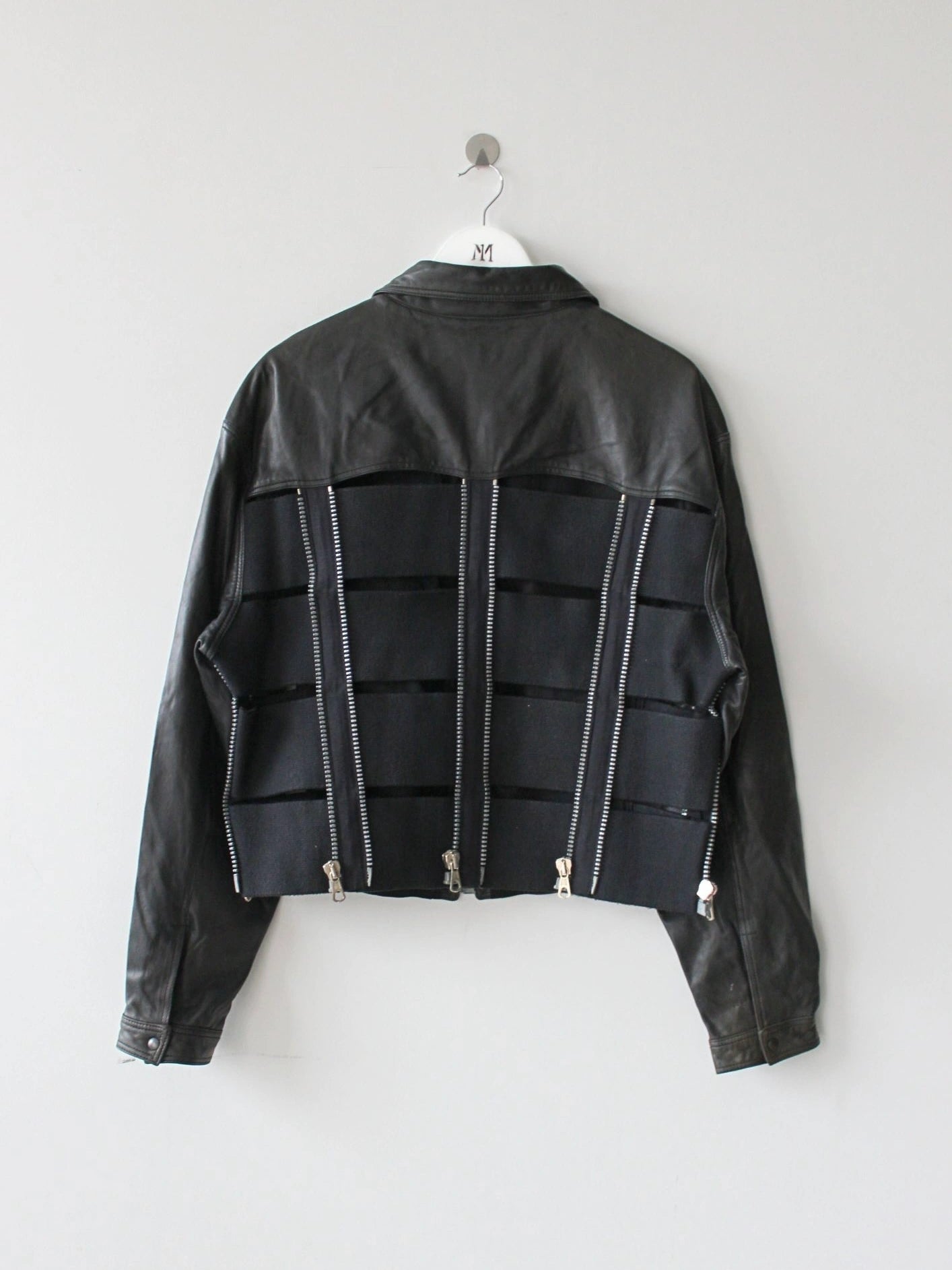 CALUGI E GIANNELLI 1980s BONDAGE LEATHER JACKET