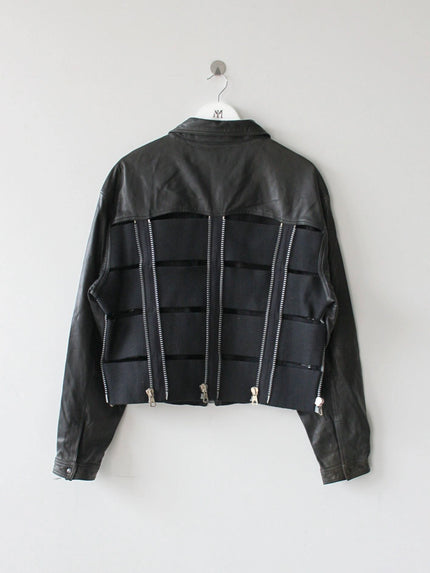 CALUGI E GIANNELLI 1980s BONDAGE LEATHER JACKET