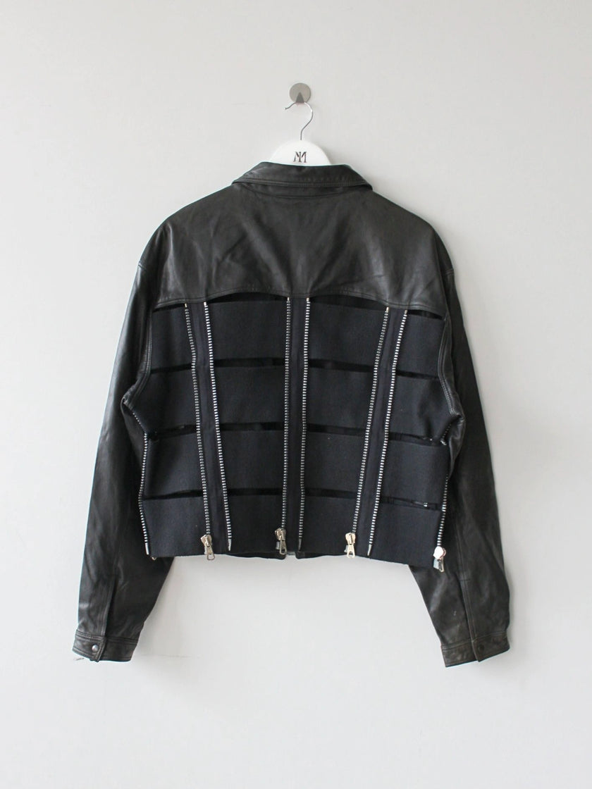 CALUGI E GIANNELLI 1980s BONDAGE LEATHER JACKET