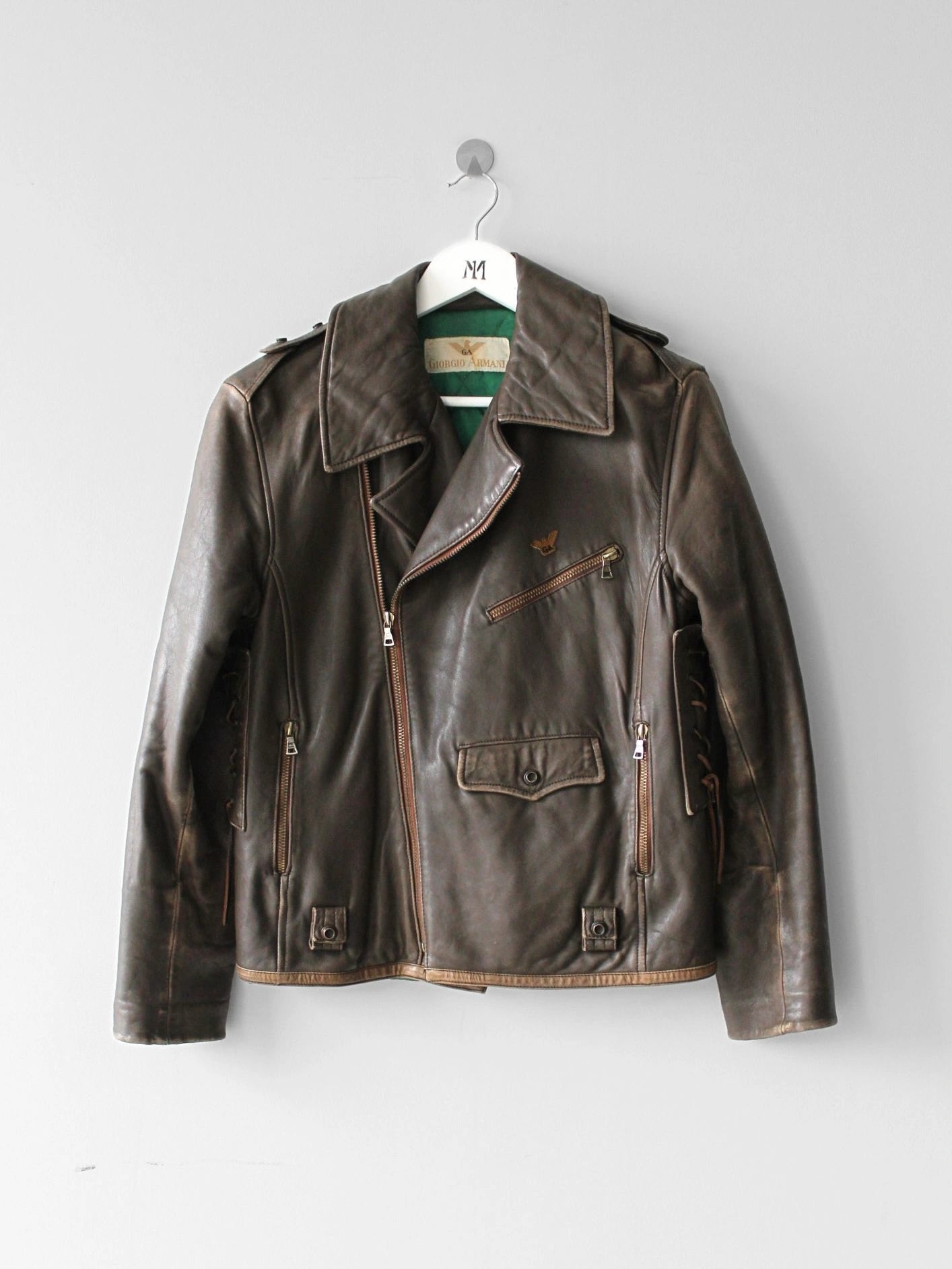 GIORGIO ARMANI – 1980s BIKER LEATHER JACKET