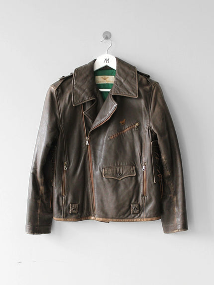 GIORGIO ARMANI – 1980s BIKER LEATHER JACKET