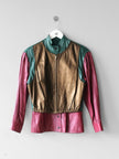 GIORGIO ARMANI – early 1980s COLOUR BLOCK LEATHER JACKET
