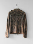 GUCCI BY FRIDA GIANNINI S/S 2011-2012  EMBROIDERED BACK LEATHER JACKET
