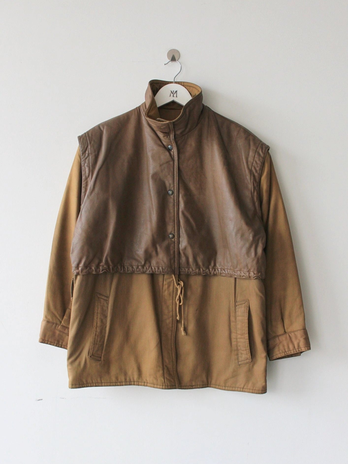MANI BY GIORGIO ARMANI 1980s PANELED LEATHER JACKET