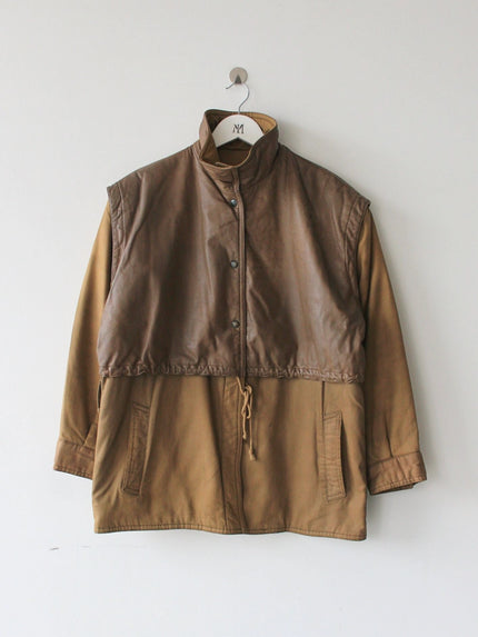 MANI BY GIORGIO ARMANI 1980s PANELED LEATHER JACKET