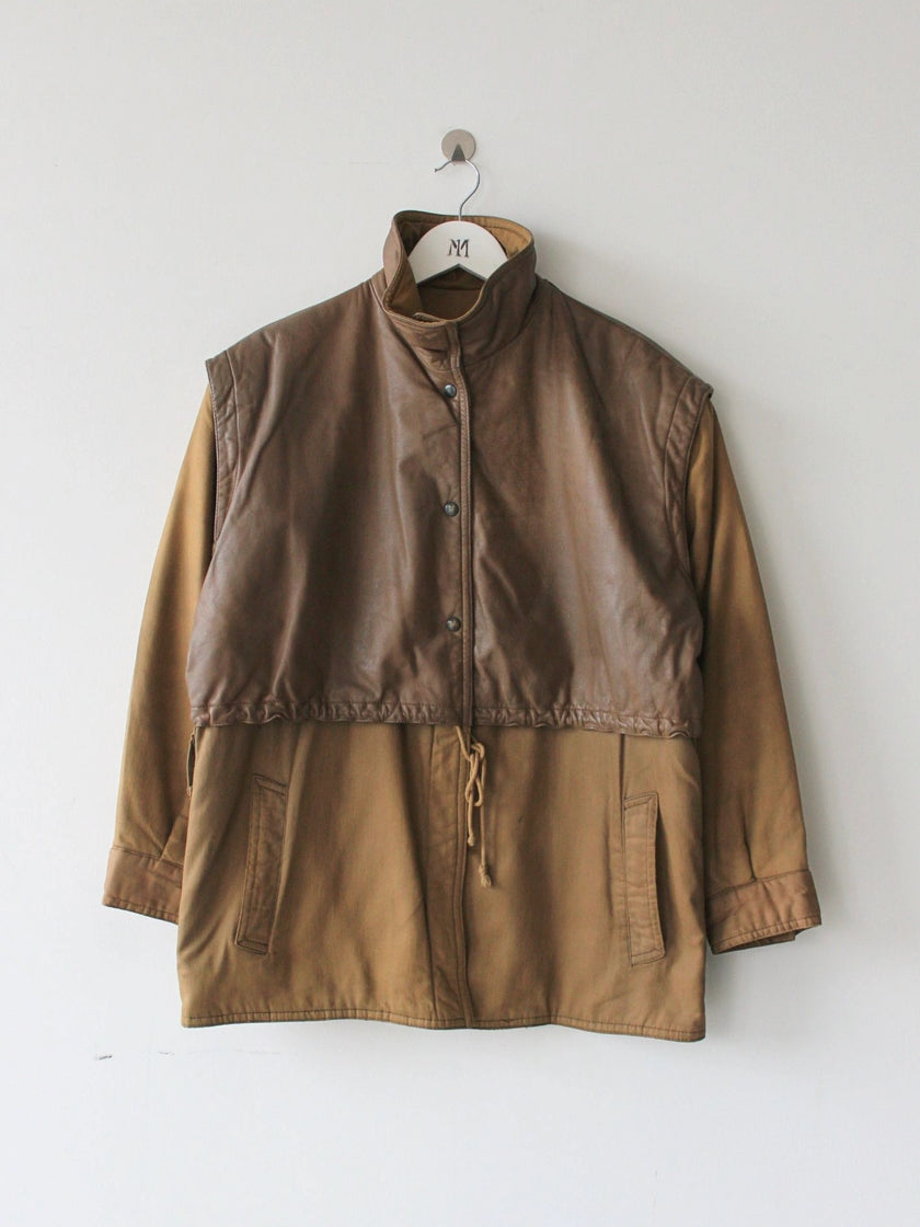 MANI BY GIORGIO ARMANI 1980s PANELED LEATHER JACKET