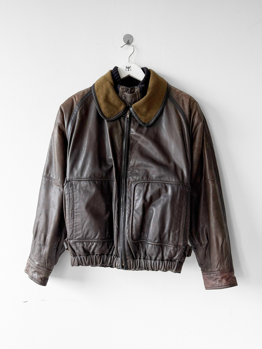 SICONS by GIORGIO ARMANI 1980s LEATHER JACKET