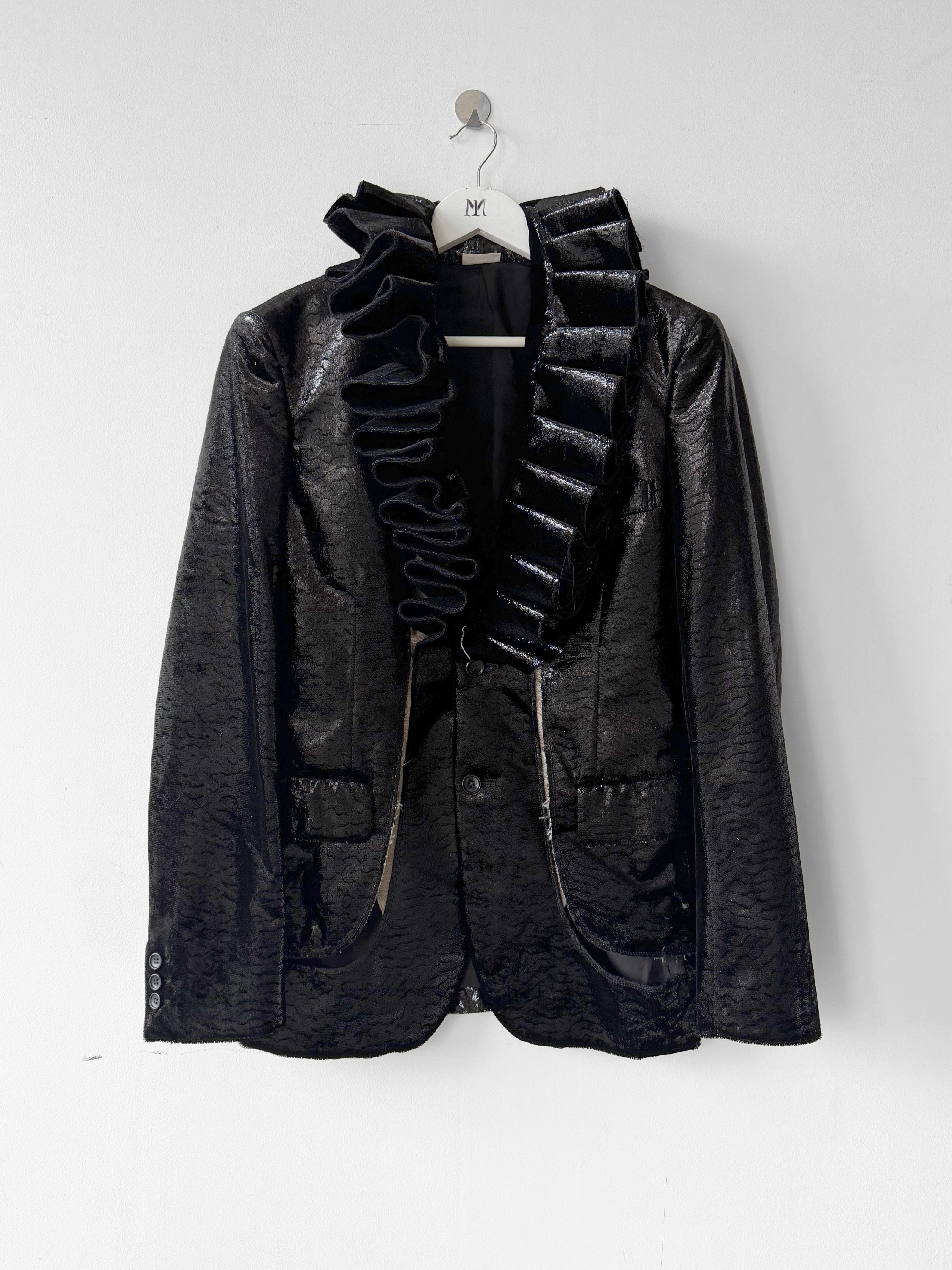 COMME DES GARÇONS HOMME 2024 RUFFLED COLLAR BLAZER