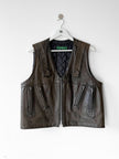 535 POUR LES HOMMES 1990s LEATHER GILET