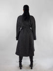 1980s SALT & PEPPER BELTED COAT