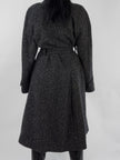 1980s SALT & PEPPER BELTED COAT