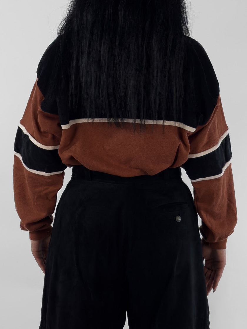 1990s PLEATED LEATHER BERMUDA SHORTS