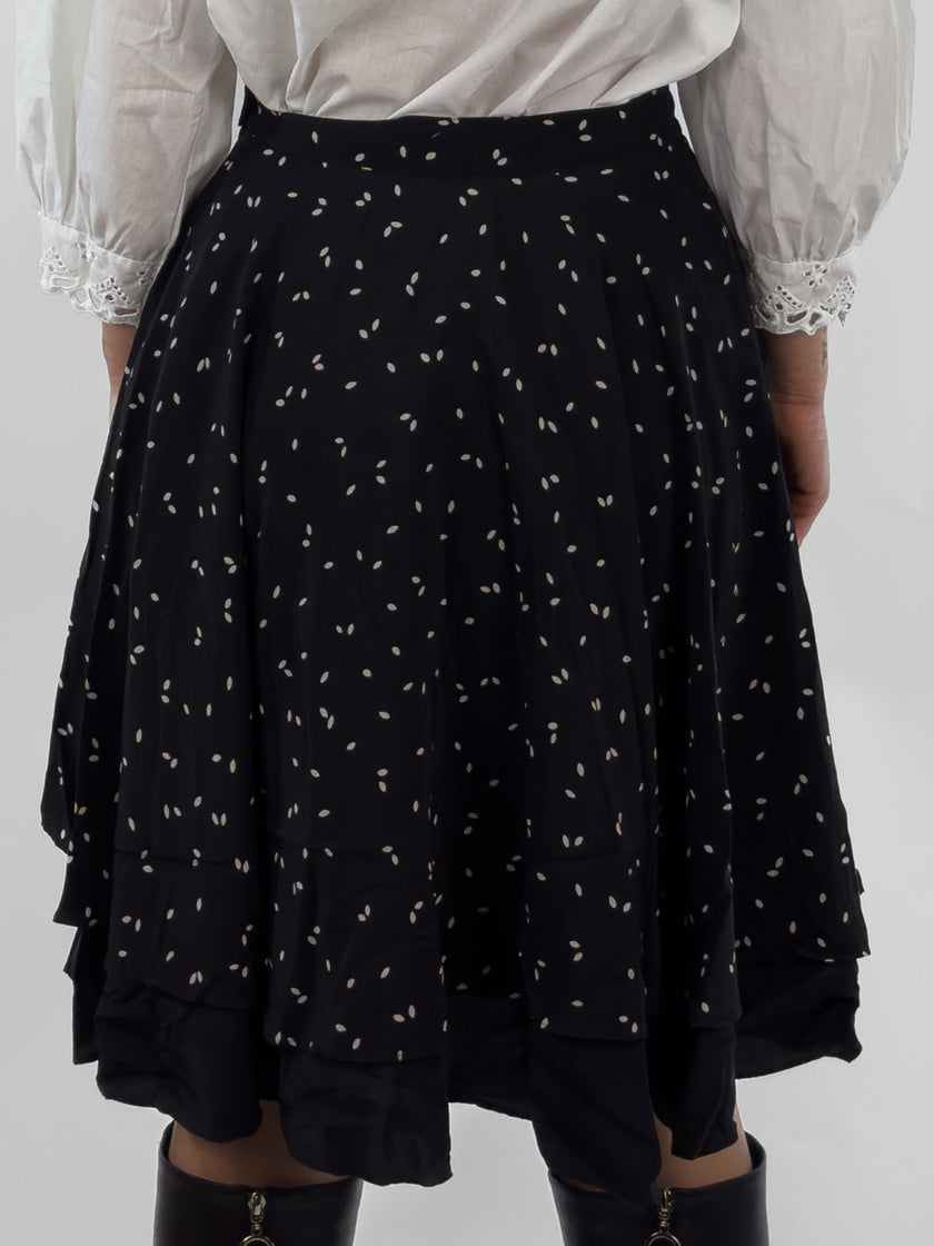 MAX MARA - 1980s SILK PLEATED SKIRT