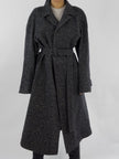 1980s SALT & PEPPER BELTED COAT