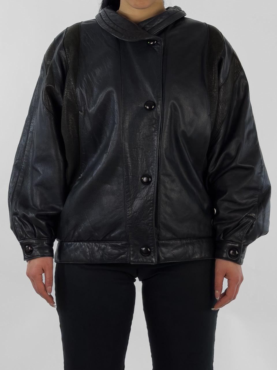 1980s LEATHER BOMBER JACKET