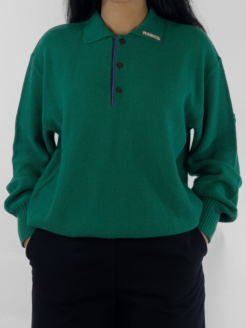 1980s KNIT POLO SHIRT