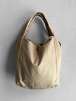 ISSEY MIYAKE PLANTATION - 1990s LEATHER SLOUCHY SHOULDER BAG