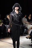 JUNYA WATANABE A/W 2007 ASYMMETRICAL LACE DRESS WITH BIKER JACKET