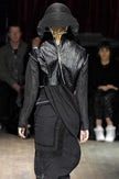 JUNYA WATANABE A/W 2007 ASYMMETRICAL LACE DRESS WITH BIKER JACKET