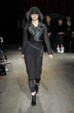 JUNYA WATANABE A/W 2007 ASYMMETRICAL LACE DRESS WITH BIKER JACKET