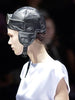 GIORGIO ARMANI 1990s HELMET INSPIRED LEATHER HAT