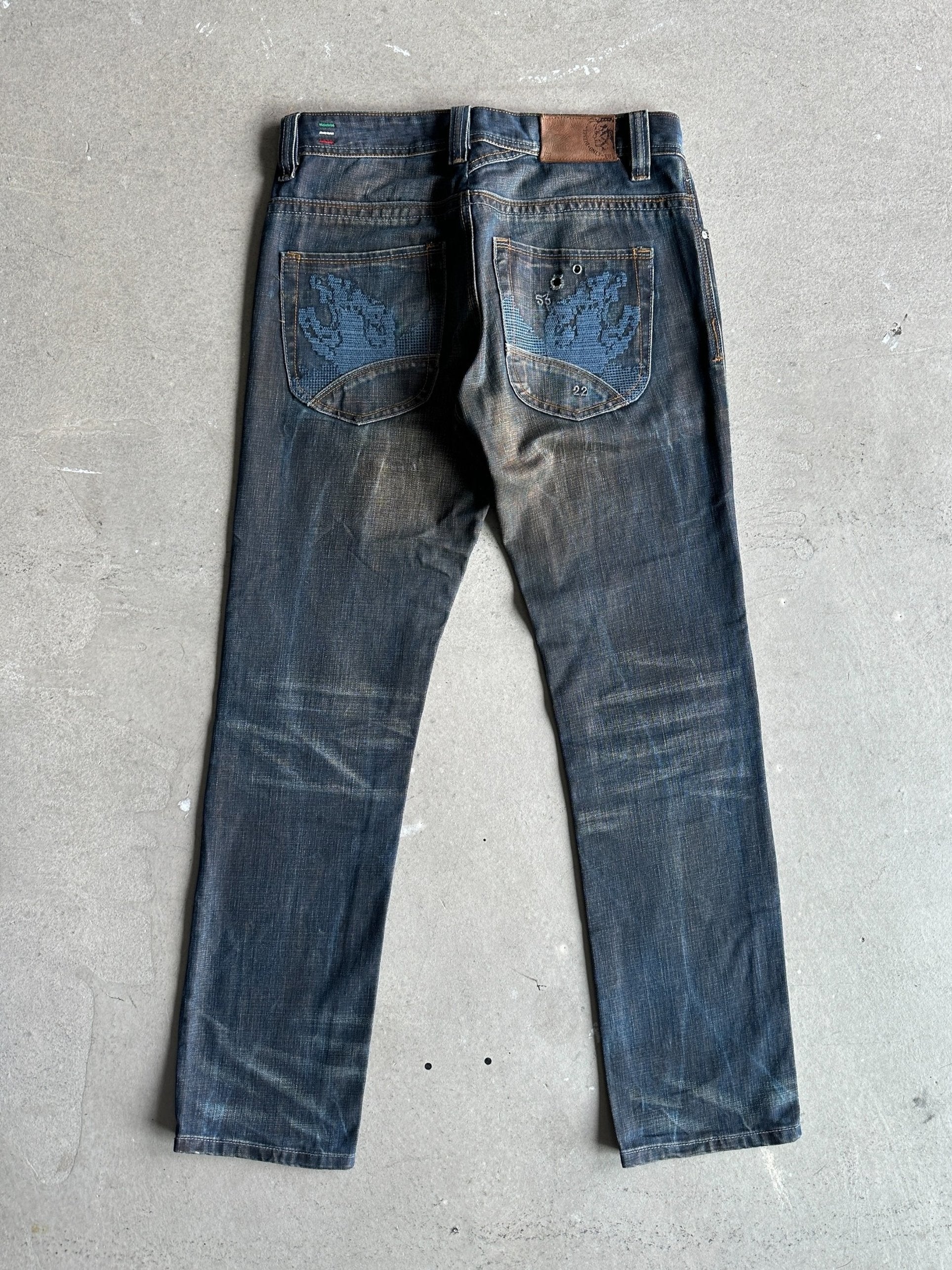 DIESEL -  1990s DISTRESSED STRAIGHT FIT JEANS